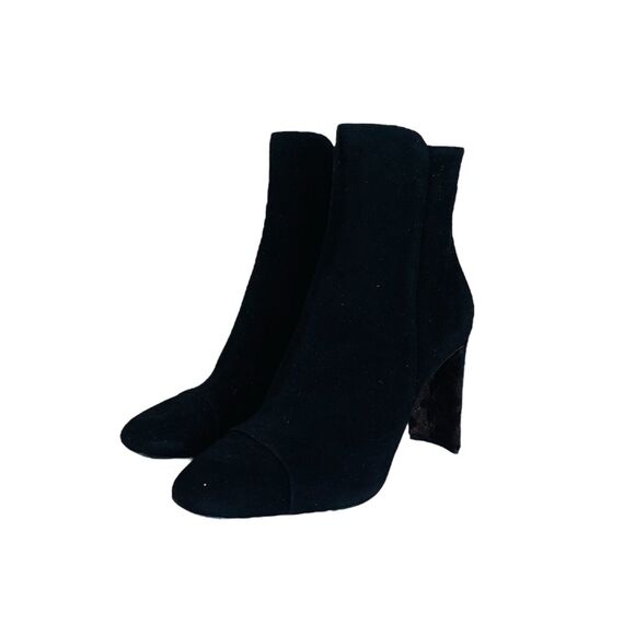 Giuseppe Zanotti Black Leopard Print Leather Heels Boots - Picture 1 of 5